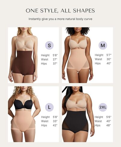 SHAPELLX Shapewear for Women Panties Tummy Control Underwear High Waist Body Shaper Breathable Compression Briefs Girdle in Saudi Arabia