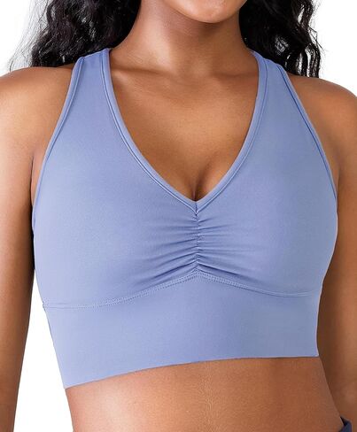 BRXL مبطنة زبداني صدرية رياضية ناعمة للنساء منخفضة التأثير المتسابقين مثير الخامس الرقبة v قطع الحد الأدنى in Kuwait