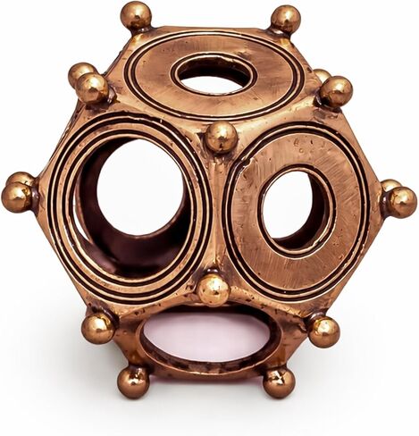 Lord of Battles Roman Bronze Dodecahedron | Lost-Wax Cast Ancient Artifact Replica | Mysterious Roman Relic for Collectors & History Lovers (Antique Bronze Finish) in Saudi Arabia