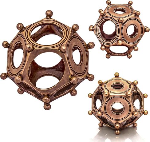 Lord of Battles Roman Bronze Dodecahedron | Lost-Wax Cast Ancient Artifact Replica | Mysterious Roman Relic for Collectors & History Lovers (Antique Bronze Finish) in Saudi Arabia
