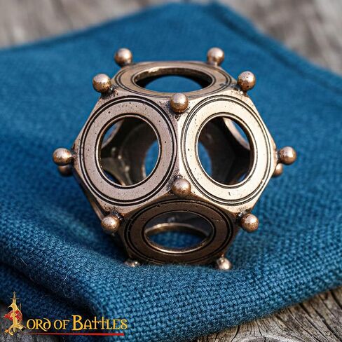 Lord of Battles Roman Bronze Dodecahedron | Lost-Wax Cast Ancient Artifact Replica | Mysterious Roman Relic for Collectors & History Lovers (Antique Bronze Finish) in Saudi Arabia