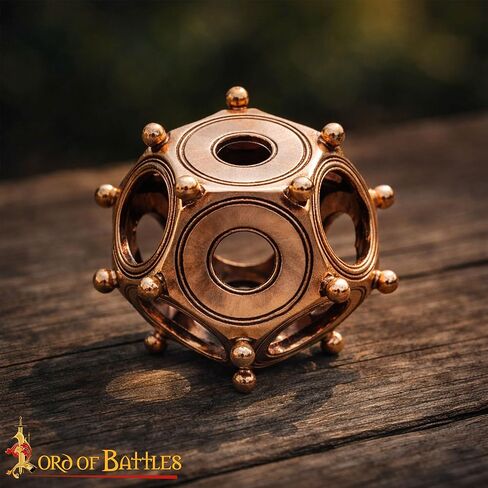 Lord of Battles Roman Bronze Dodecahedron | Lost-Wax Cast Ancient Artifact Replica | Mysterious Roman Relic for Collectors & History Lovers (Antique Bronze Finish) in Saudi Arabia