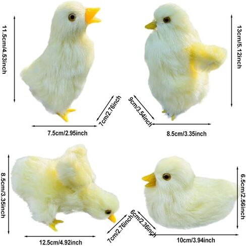 4Pcs Fluffy Easter Ducks Decor,Collectible Figurines for Decorations,Spring Farm Decor,Holiday Event Party Favors,Easter Props for Photography in Saudi Arabia