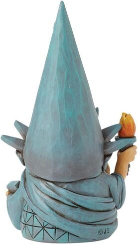 Enesco Jim Shore Heartwood Creek Gnome Statue of Liberty Figurine- Stone Resin Hand Painted Crafted Collectible Gnomes Mini Figurines Patriotic USA Home Decor Statue, 4.75 Inch in Saudi Arabia