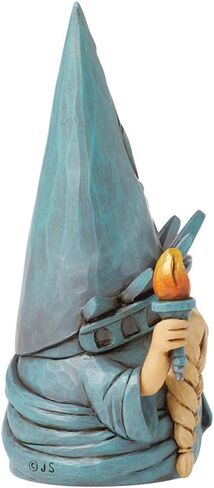 Enesco Jim Shore Heartwood Creek Gnome Statue of Liberty Figurine- Stone Resin Hand Painted Crafted Collectible Gnomes Mini Figurines Patriotic USA Home Decor Statue, 4.75 Inch in Saudi Arabia