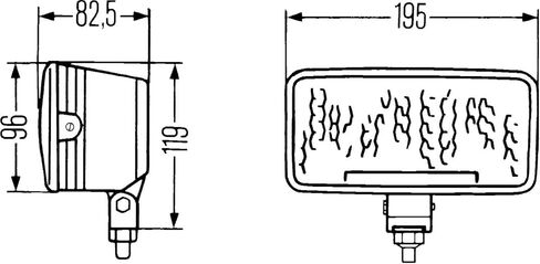 Hella Fog Light Kit: Model 550 Driving Light Kit; 4 11/16 inch height x 7 11/16 inch width x 3 1/4 inch de 005700891 in Saudi Arabia