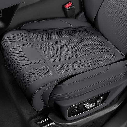 Car Seat Leg Support Cushion for Tesla Model 3 Model X Model Y Model S, Memory Foam Thigh Support Pad, Ergonomic C-Shaped Design, Breathable PU Leather, Fits Most Vehicles,Black in Saudi Arabia