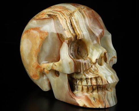 جمجمة كريستال اليشم الأفغاني مقاس 2.0 بوصة، منحوتة يدويًا من الأحجار الكريمة للفنون الجميلة، تمثال حجر شفاء الريكي. in Kuwait