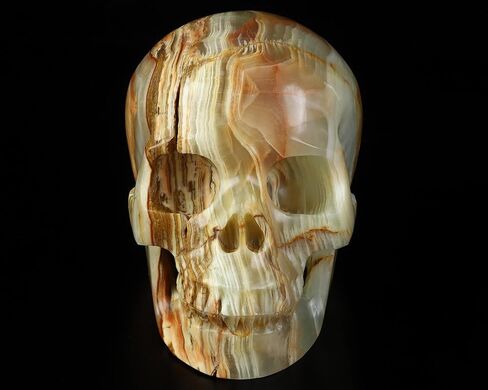 جمجمة كريستال اليشم الأفغاني مقاس 2.0 بوصة، منحوتة يدويًا من الأحجار الكريمة للفنون الجميلة، تمثال حجر شفاء الريكي. in Kuwait