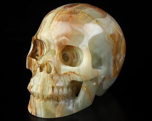 جمجمة كريستال اليشم الأفغاني مقاس 2.0 بوصة، منحوتة يدويًا من الأحجار الكريمة للفنون الجميلة، تمثال حجر شفاء الريكي. in Kuwait