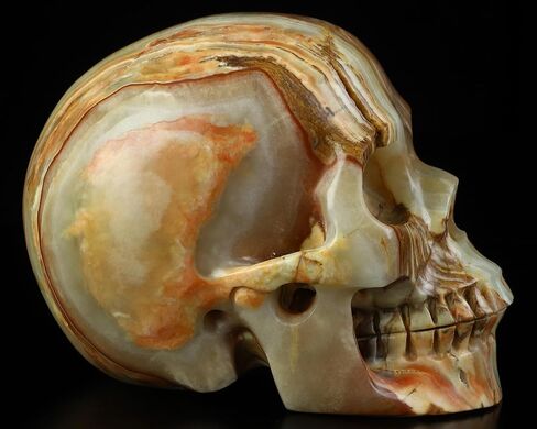 جمجمة كريستال اليشم الأفغاني مقاس 2.0 بوصة، منحوتة يدويًا من الأحجار الكريمة للفنون الجميلة، تمثال حجر شفاء الريكي. in Kuwait