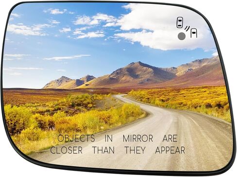 Right Passenger Side Heated Mirror Glass Fit for Ford Explorer 2011-2015 Replace BB5Z17K707D, RH Rear View Mirror Glass Lens with Blind Spot Detection in Kuwait