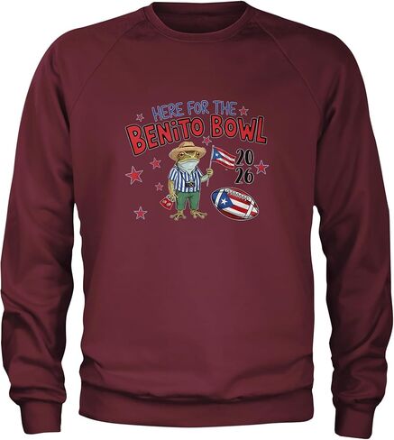 Frog Here for The Benito Bowl Football Adult Crewneck Sweatshirt, Soft Fleece, Graphic Pullover in Kuwait