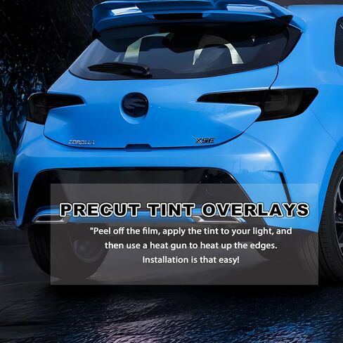 Precut Headlight Tail Light Tint Kit Film Fit for Toyota Corolla 2019 2020 2021 2022 Hatchback Light Overlay Complete with Gloss Dark Smoke Wrap Cover Vinyl Decals Accessories in Kuwait