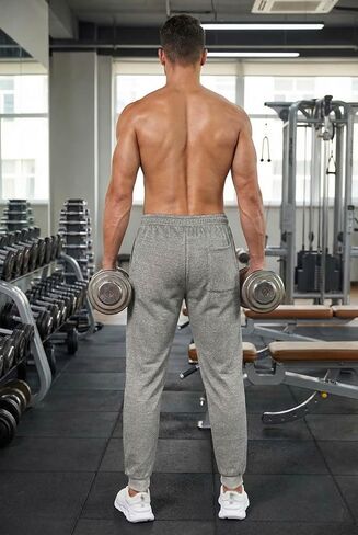 Fleece Mens Joggers Drawstring Waist Sweatpants Workouts Lounge Track Sweat Pants with Pockets 3 Packs in Saudi Arabia