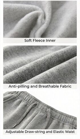 Fleece Mens Joggers Drawstring Waist Sweatpants Workouts Lounge Track Sweat Pants with Pockets 3 Packs in Saudi Arabia