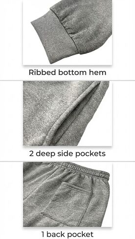 Fleece Mens Joggers Drawstring Waist Sweatpants Workouts Lounge Track Sweat Pants with Pockets 3 Packs in Saudi Arabia