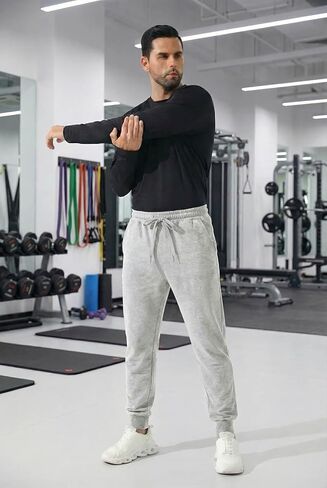 Fleece Mens Joggers Drawstring Waist Sweatpants Workouts Lounge Track Sweat Pants with Pockets 3 Packs in Saudi Arabia