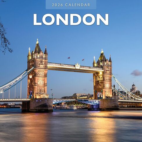 Red Robin 2026 London Monthly Wall Calendar | 12" x 24" Open | Premium Thick & Sturdy Paper | Hangable 12 Month Calendar | Lined Notes & To Do Area | Vivid Images | Plastic Free in Saudi Arabia