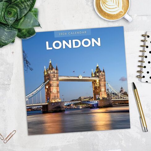 Red Robin 2026 London Monthly Wall Calendar | 12" x 24" Open | Premium Thick & Sturdy Paper | Hangable 12 Month Calendar | Lined Notes & To Do Area | Vivid Images | Plastic Free in Saudi Arabia
