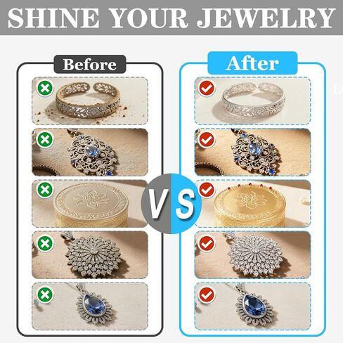 7Pcs Silver Cleaning Kit，with 4Pcs Ultra-Soft Brushes & 2Pcs Polish Cloths & 1Pcs Silver Polish Sticks - Tarnish Removal for Antique Jewelry, Sterling Silverware, Cutlery & Plateware - Safe for Gold, Diamonds, Platinum, Gemstones and Coins in Saudi Arabia