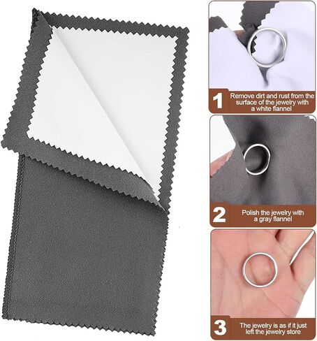 7Pcs Silver Cleaning Kit，with 4Pcs Ultra-Soft Brushes & 2Pcs Polish Cloths & 1Pcs Silver Polish Sticks - Tarnish Removal for Antique Jewelry, Sterling Silverware, Cutlery & Plateware - Safe for Gold, Diamonds, Platinum, Gemstones and Coins in Saudi Arabia