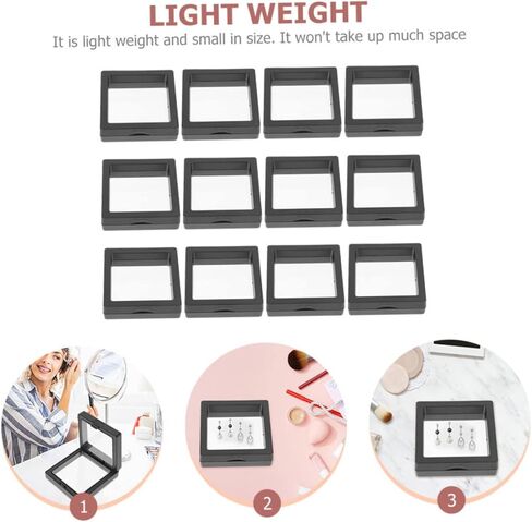 BESPORTBLE 20pcs Portable Jewelry Storage Box Clear Travel Organizer for Rings Necklaces Earrings Pe Film Containers Compact Lightweight Easy in Saudi Arabia