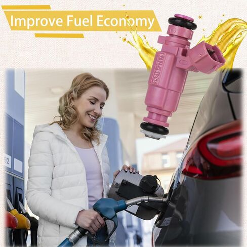 2006-2011 G4-Motor 1.6L Fuel Injectors,Compatible with/Hyundai 1.6 Accent 2006-2011,Compatible with/Kia Rio Rio5 |4 Holes| |Set of 4| |OE#35310-37170| in Kuwait