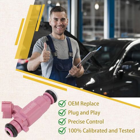 2006-2011 G4-Motor 1.6L Fuel Injectors,Compatible with/Hyundai 1.6 Accent 2006-2011,Compatible with/Kia Rio Rio5 |4 Holes| |Set of 4| |OE#35310-37170| in Kuwait