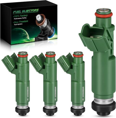 232500D040 Fuel Injectors Fit for:-Toyota 2000-2004 Corolla, 2003-2006 Matrix, 2000-2005 Celica for:-Chevy 2000-2002 Prizm for:-Pontiac 2003-2004 1.8L L4 Vibe OE# FJ415, 2325022040 (Set of 4) in Saudi Arabia