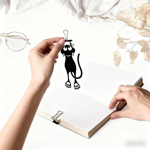 3D Cat Bookmark, Cute Animal Page Marker for Book Lovers & Reading in Saudi Arabia