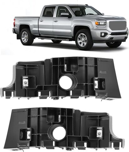 KUAFU Front Bumper Bracket Compatible with 2014-2015 Chevy Chevrolet Silverado 1500 Replace for 23201882 23201881 GM1033118 GM1032118 Bumper Retainer Bracket Plastic(POM) Unfinished Black Left + Right in Saudi Arabia