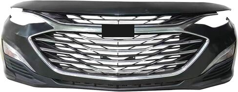 Front Bumper Cover Kit Compatible with 2019 2020 2021 2022 2023 2024 Chevy Malibu L, LS, LT, RS Sedan 1.5L W/Upper Grille Lower Grill & Fog Lights - No Fold Shipping in Kuwait