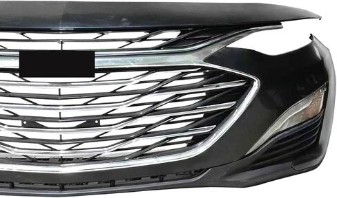 Front Bumper Cover Kit Compatible with 2019 2020 2021 2022 2023 2024 Chevy Malibu L, LS, LT, RS Sedan 1.5L W/Upper Grille Lower Grill & Fog Lights - No Fold Shipping in Kuwait