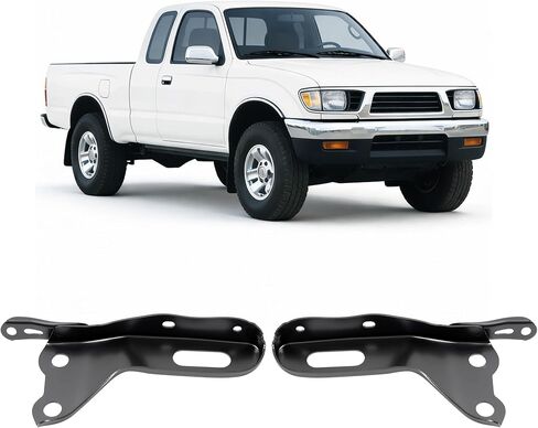 KUAFU 1 Pair Front Bumper Brackets Compatible with 1995-1997 Toyota Tacoma (submodel: DLX, SR5) TO1067115 TO1066115 52011AD010 52012AD010 Driver&Passenger Side Steel Electrophoresis Primed Black in Saudi Arabia