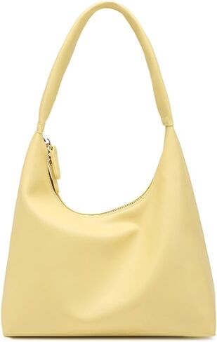 Slouchy PU Leather Hobo Bags Women Trendy Underarm Shoulder Bag Crescent Crossbody Purses College Travel Tote Handbag 2026 in Saudi Arabia
