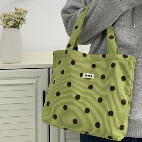 Cute Spot Print Tote Bag Versatile Lightweight Reusable Shoulder Bag for Daily Work Shopping Casual Outfits in Saudi Arabia