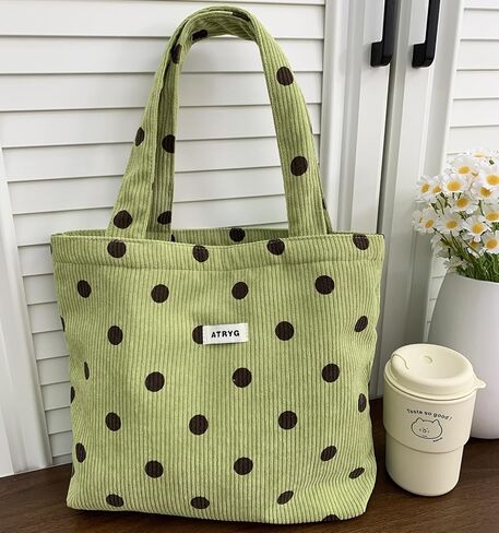 Cute Spot Print Tote Bag Versatile Lightweight Reusable Shoulder Bag for Daily Work Shopping Casual Outfits in Saudi Arabia