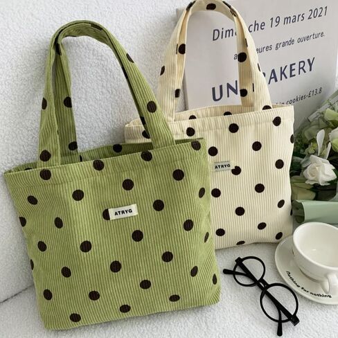 Cute Spot Print Tote Bag Versatile Lightweight Reusable Shoulder Bag for Daily Work Shopping Casual Outfits in Saudi Arabia