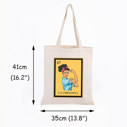 JXGZSO Mexican Gift La Mexican Shoulder Bag Mexican Lottery Tote Bag Latina Gift Lottery Lover Gifts in Saudi Arabia