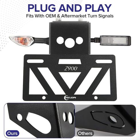 2025 Z900 Fender Eliminator 2025 Z900 Tail Tidy Z900SE License Plate Bracket Fit With OEM & Aftermarket Turn Signals For OEM License Plate Bracket Light in Kuwait