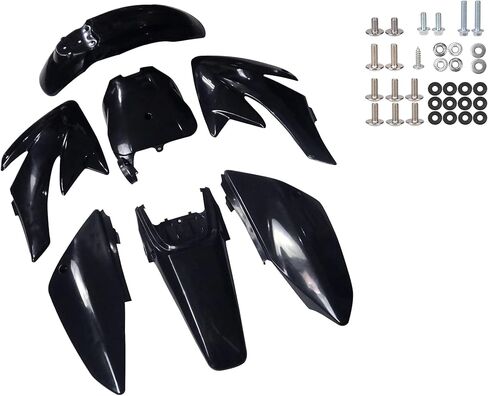Motorcycle Durable ABS Plastic Kit, CRF70 Body Fender Kit with Bolts for CRF70F CRF 70 SDG SSR Thumptar Taotao DB17 Pit Dirt Trail Bike Work Fairing Plastic 7pc Fender and Body Kit (Blue) in Kuwait