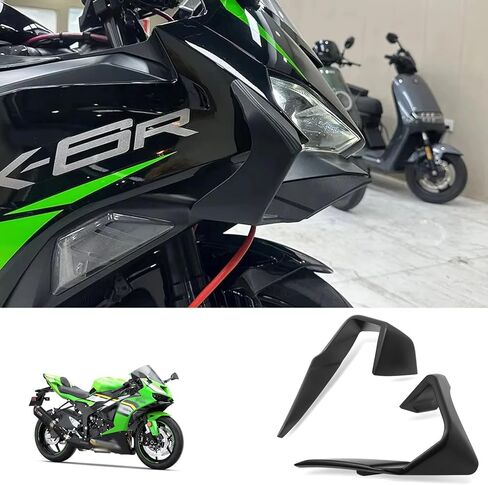 For 2026 ZX6R ZX-6R 2025 2024 Side Downforce Spoilers Fairing Winglet zx6r Motorcycle Naked Side Front Aerodynamic Wind Wing in Kuwait