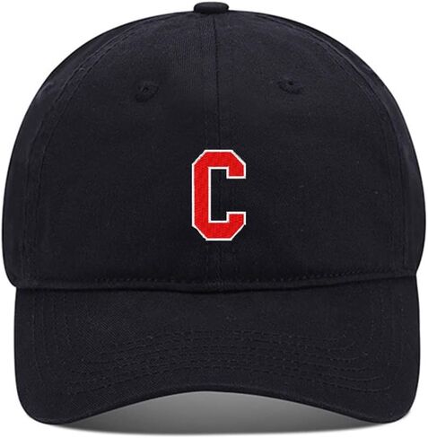 Mens Baseball Caps Athletic Letter C Embroidered Washed Cotton Dad Hat in Kuwait