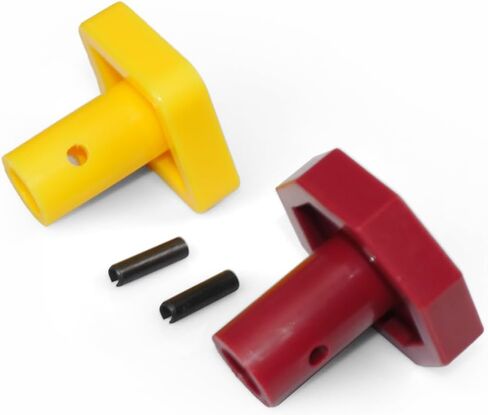 248433 290655 Yellow Semi Truck Parking Brake Knobs and Red Tractor Trailer Air Brake Knob Set 3/8" Replacement for Bendix in Kuwait