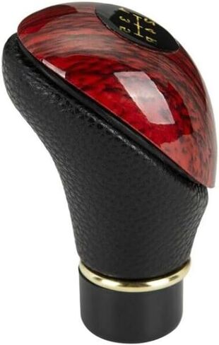 5 Speed Black Shift Knob Gear Stick Shifter Leather Compatible with Ford Ranger 1988 1989 1990 1991 1992 1993 1994 1995 1996 1997 1998 1999-2011 (Black and Peach Wood Color) in Kuwait