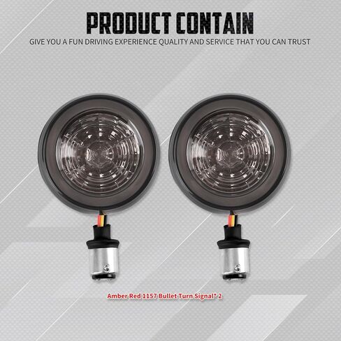 مصابيح إشارات الانعطاف LED للدراجة النارية الأمامية 1157 أضواء رصاصة مناسبة لدراجة Harley Softail Dyna Sportster Touring CVO Electra Glide Classic Street Glide Road Glide in Kuwait