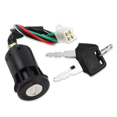 FLYPIG 4 Wires Ignition Switch Key 50 70 90 110 125 150 200 250CC ATV Dirt Pit Bike Taotao BW50 DT50 FJR1300 FZ1 FZR400 YX600 Road Star TTR90 V Star 250 WR250 XT225 YZ80 1990-2014 for Yamaha Kawasaki in Kuwait