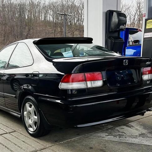 جناح سبويلر حاجب نافذة السقف الخلفي أسود متوافق مع 1996-2000 Honda Civic Coupe 1997 1998 1999 in Saudi Arabia
