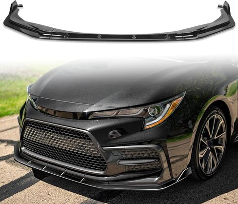 Front Bumper Lip Compatible with 23-25 for Toyota Corolla Sedan Hybrid SE/Hybrid XSE 20-25 for Toyota Corolla Hatchback SE/XSE Glossy Black Front Lip in Kuwait